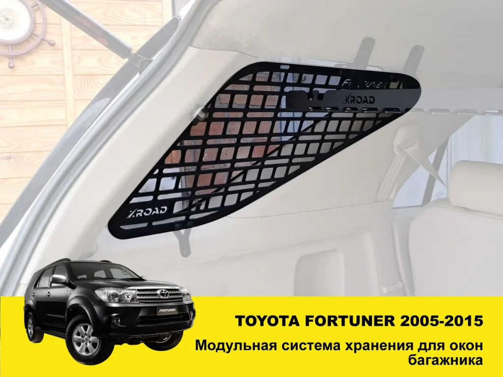 Модульна система зберігання Molle (Молле) для вікон багажника Toyota Fortuner G1 (2005-2015)
