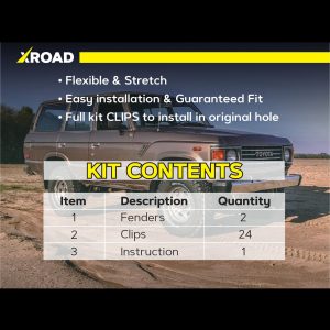 Комплект посиленого брудозахисту моторного відсіку з набором кліпс для Toyota Land Cruiser 60 (1980-1992)