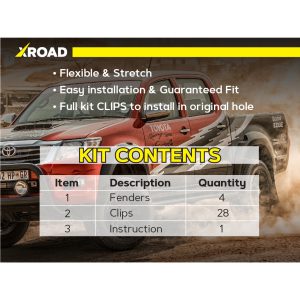 Комплект посиленого брудозахисту моторного відсіку з набором кліпс для Toyota Hilux G7 (2004-2014)