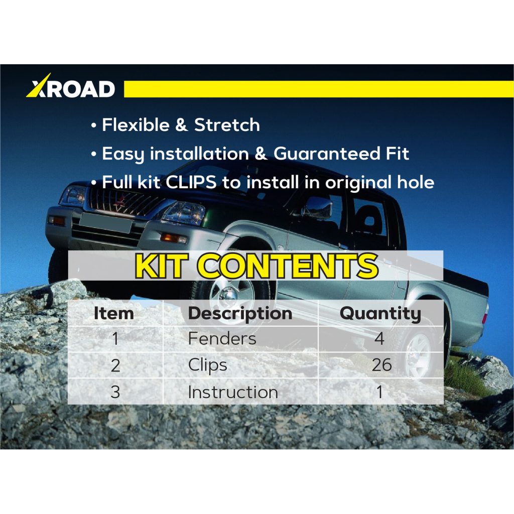 Комплект посиленого брудозахисту моторного відсіку з набором кліпс для Mitsubishi L200 G3 (1996-2004)