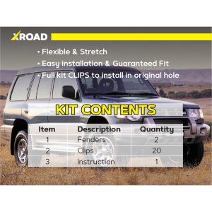 Комплект посиленого брудозахисту моторного відсіку з набором кліпс для Mitsubishi Pajero G2 (1997-2003)