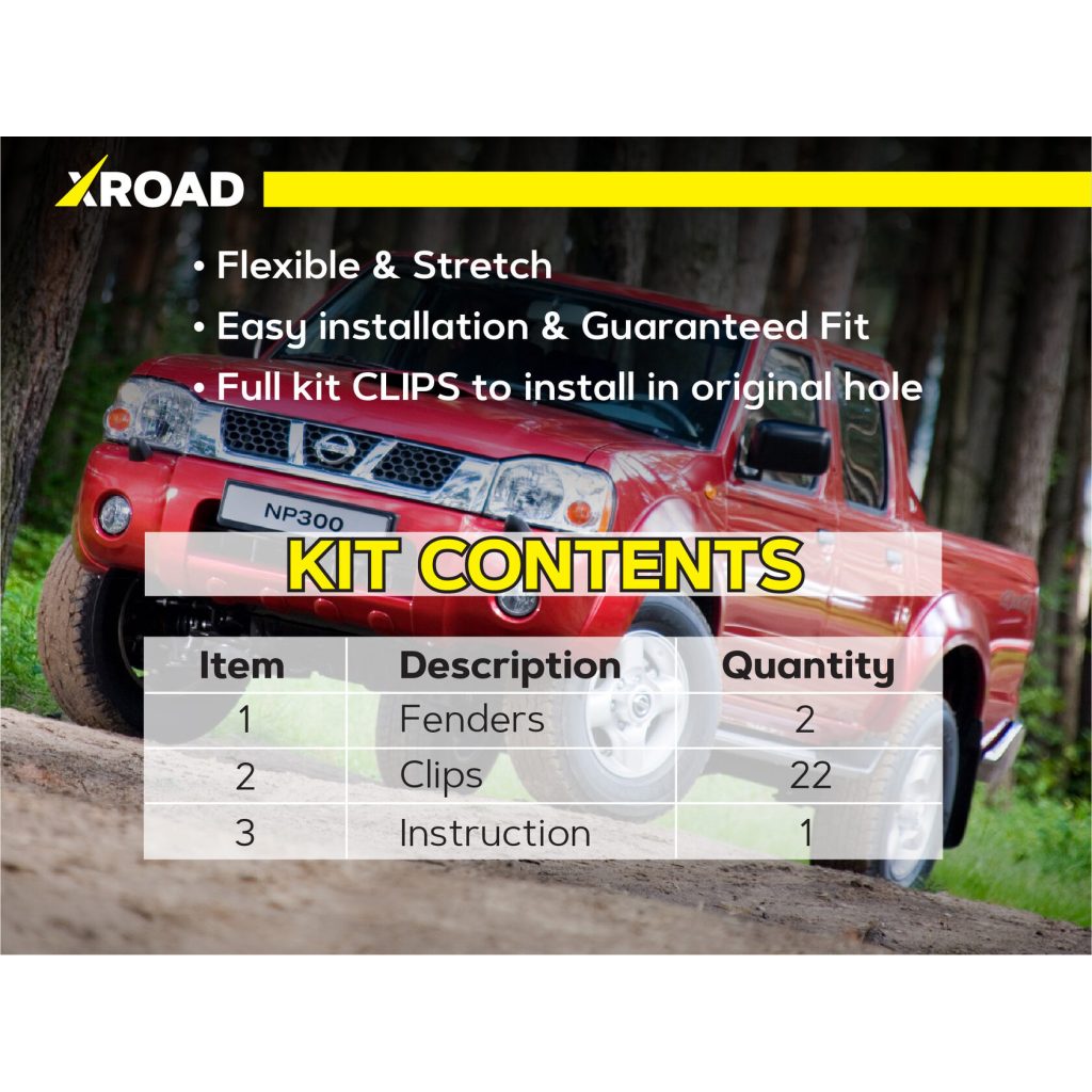 Комплект посиленого брудозахисту моторного відсіку з набором кліпс для Nissan NP300/Navara (1997-2004)