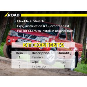 Комплект посиленого брудозахисту моторного відсіку з набором кліпс для Nissan NP300/Navara (1997-2004)