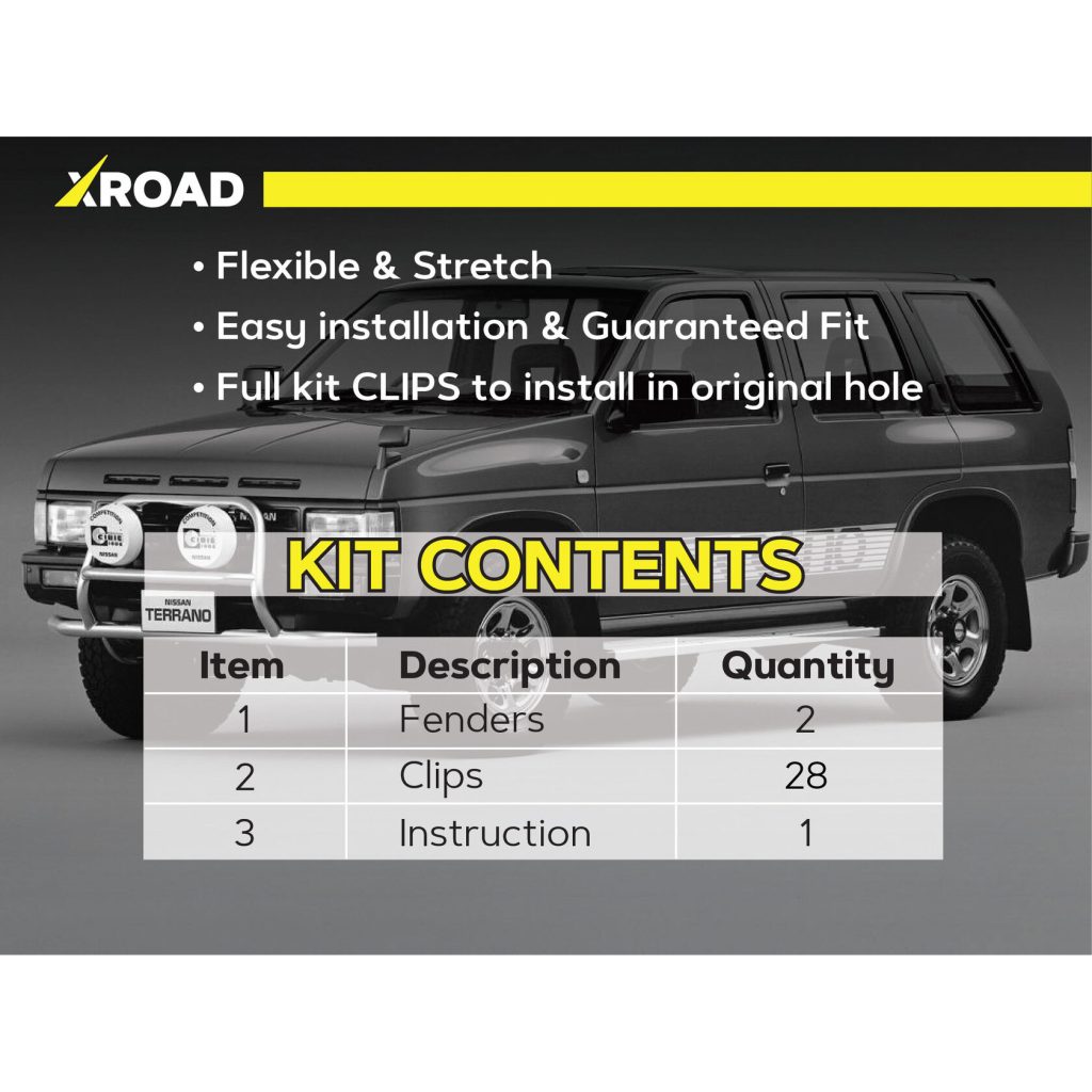 Комплект посиленого брудозахисту моторного відсіку з набором кліпс для Nissan Terrano (1985-1995)
