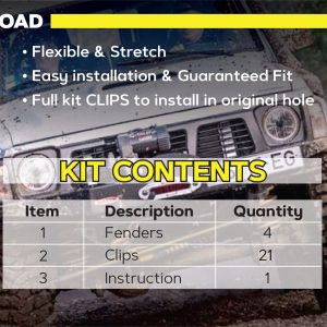 Комплект посиленого брудозахисту моторного відсіку з набором кліпс для  Nissan Patrol Y60 (1987-1997)