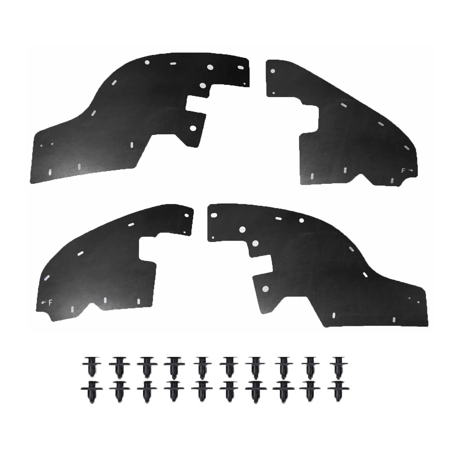 Комплект посиленого брудозахисту моторного відсіку з набором кліпс для Toyota Land Cruiser Prado 250 / Lexus GX550