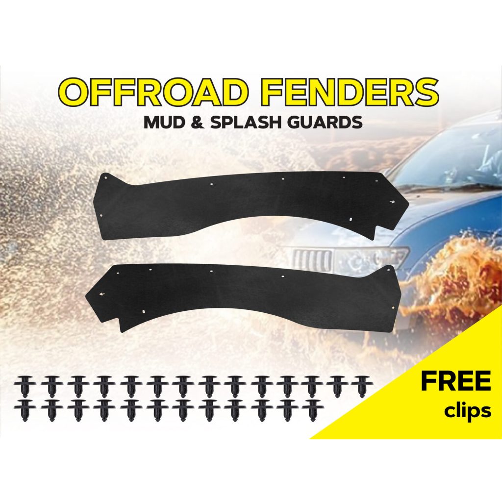 Комплект посиленого брудозахисту задньої арки з набором кліпс для Mitsubishi Pajero Sport G2 (2008-2014)